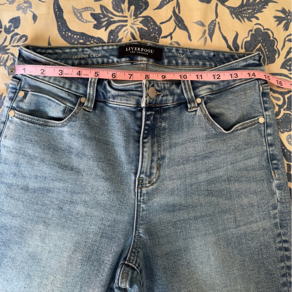 Women's Liverpool Skinny Crop Blue Jeans - Size 30(10) - Picture 13 of 14